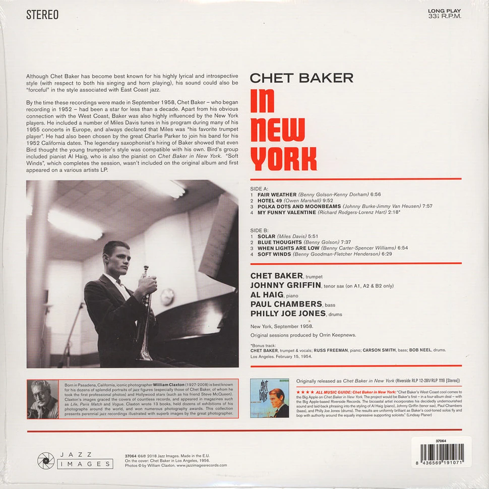 Chet Baker - In New York Gatefold Sleeve Edition