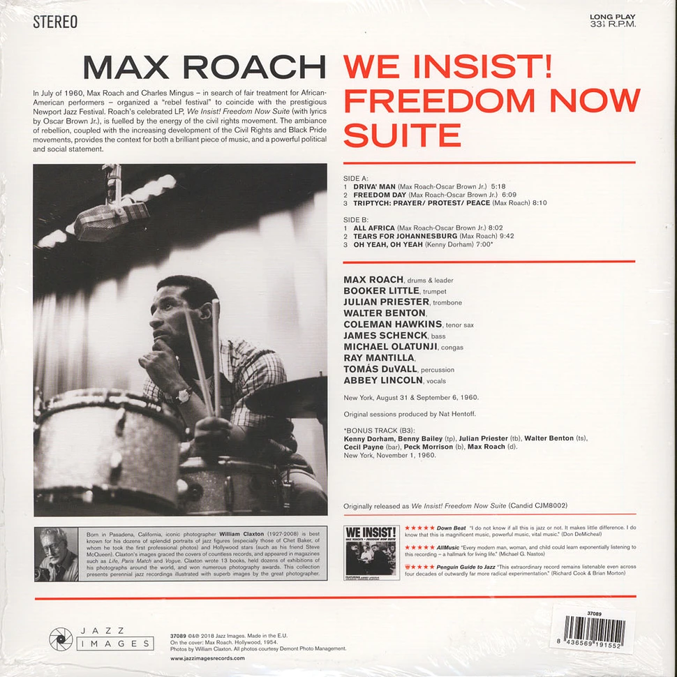 Max Roach - We Insist! Freedom Now Suite Gatefold Sleeve Edition