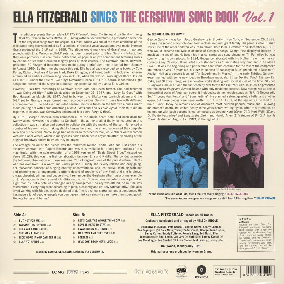 Ella Fitzgerald - Sings The Gershwin Song Book Volume 1