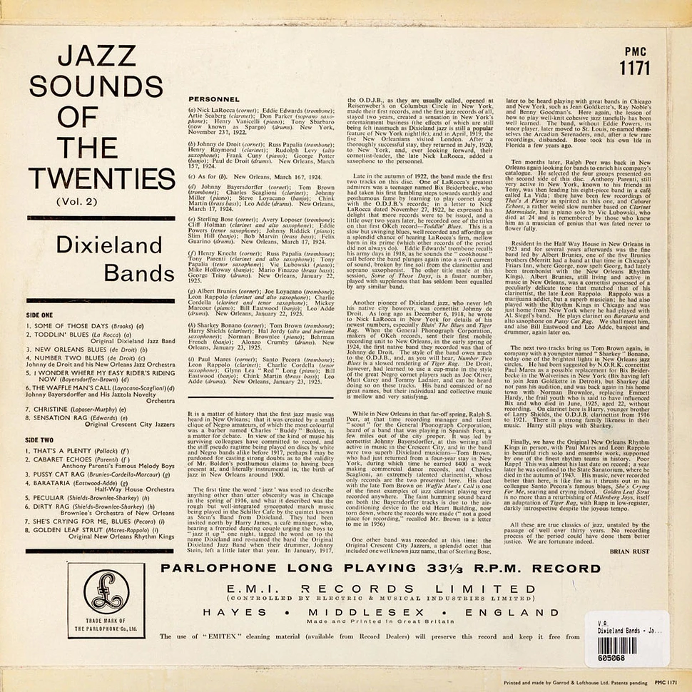 V.A. - Dixieland Bands - Jazz Sounds Of The Twenties (Vol. 2)