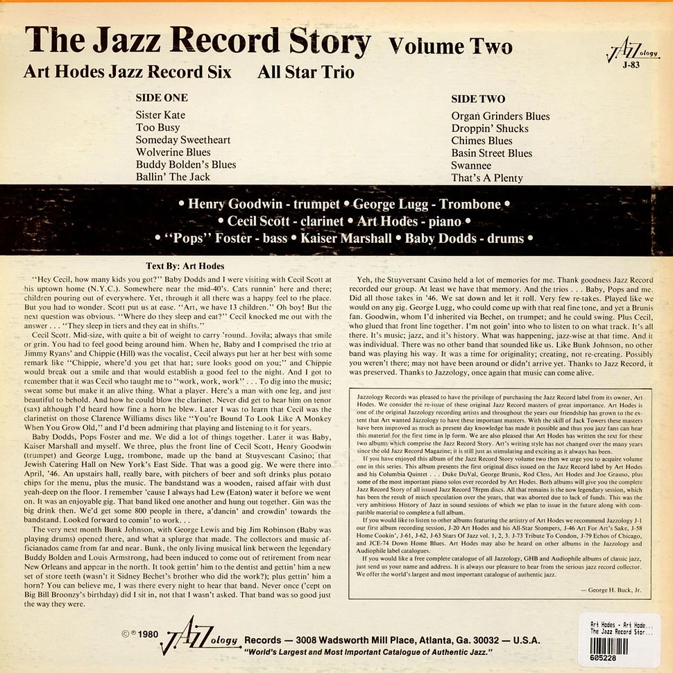 Art Hodes - Art Hodes Columbia Quintet - The Jazz Record Story - Volume Two