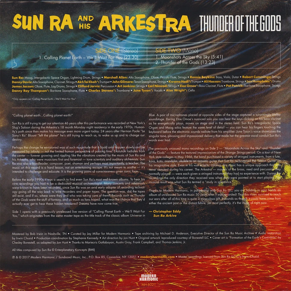 Sun Ra - Thunder Of The Gods Smokey Red Vinyl Edition