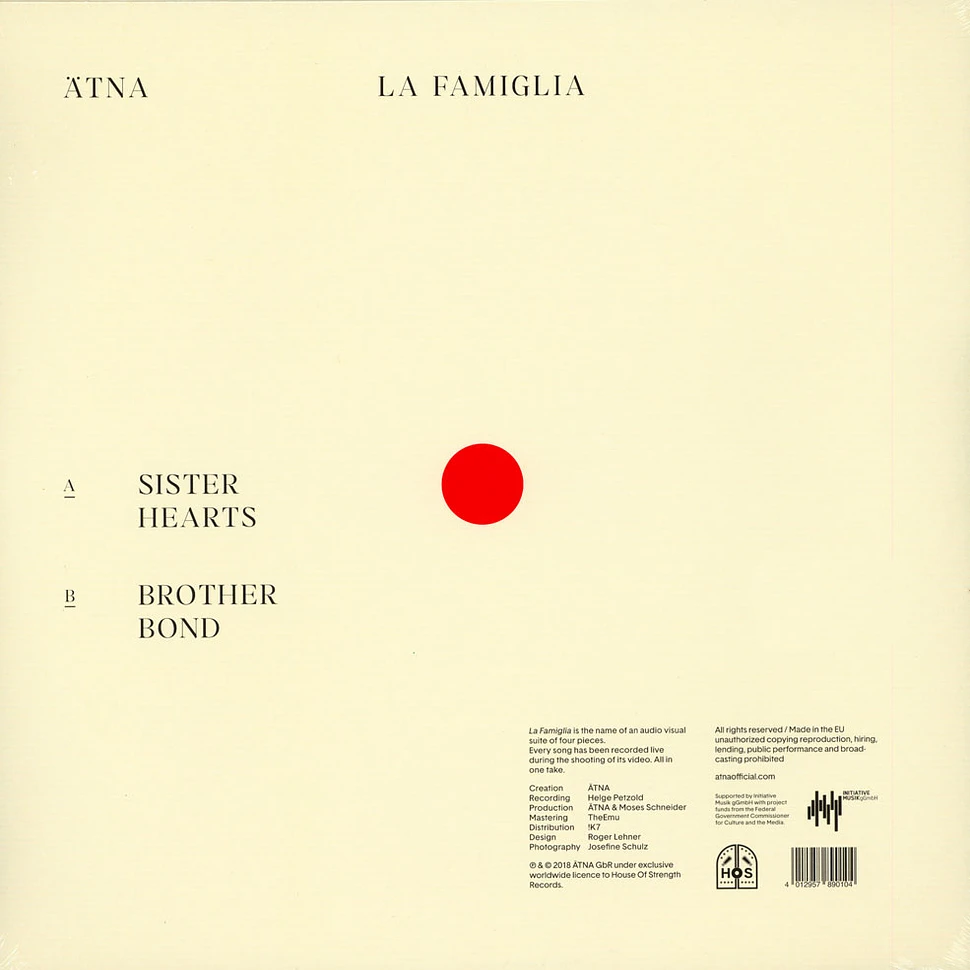 Ätna - La Famiglia - An Audiovisual Suite Red Vinyl Edition