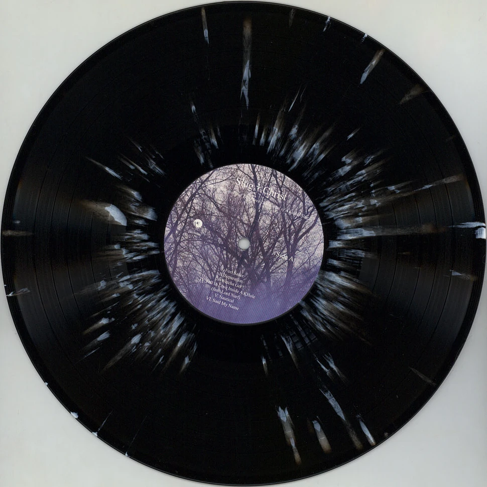 Slug Christ - Judas' Betrayal And The Three Day Burial Of A Salted Slug Black Vinyl With Heavy White & Baby Blue Splatter Edition