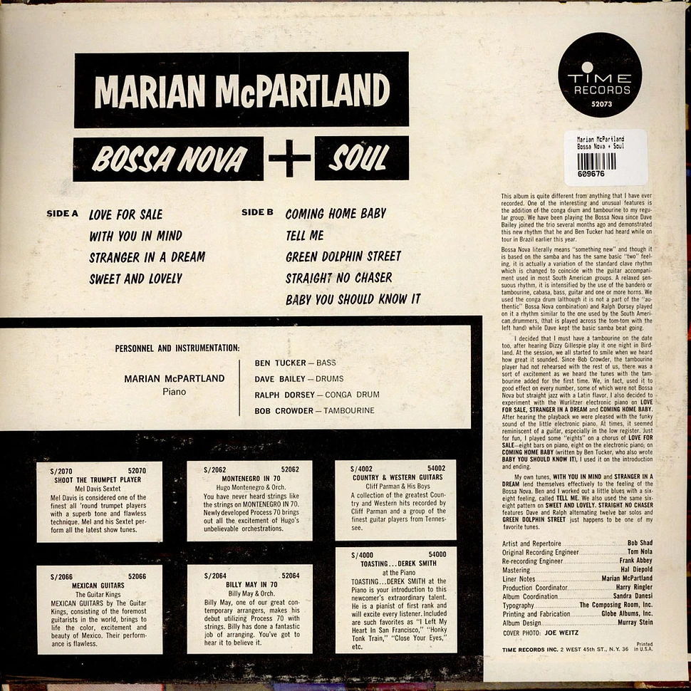 Marian McPartland - Bossa Nova + Soul