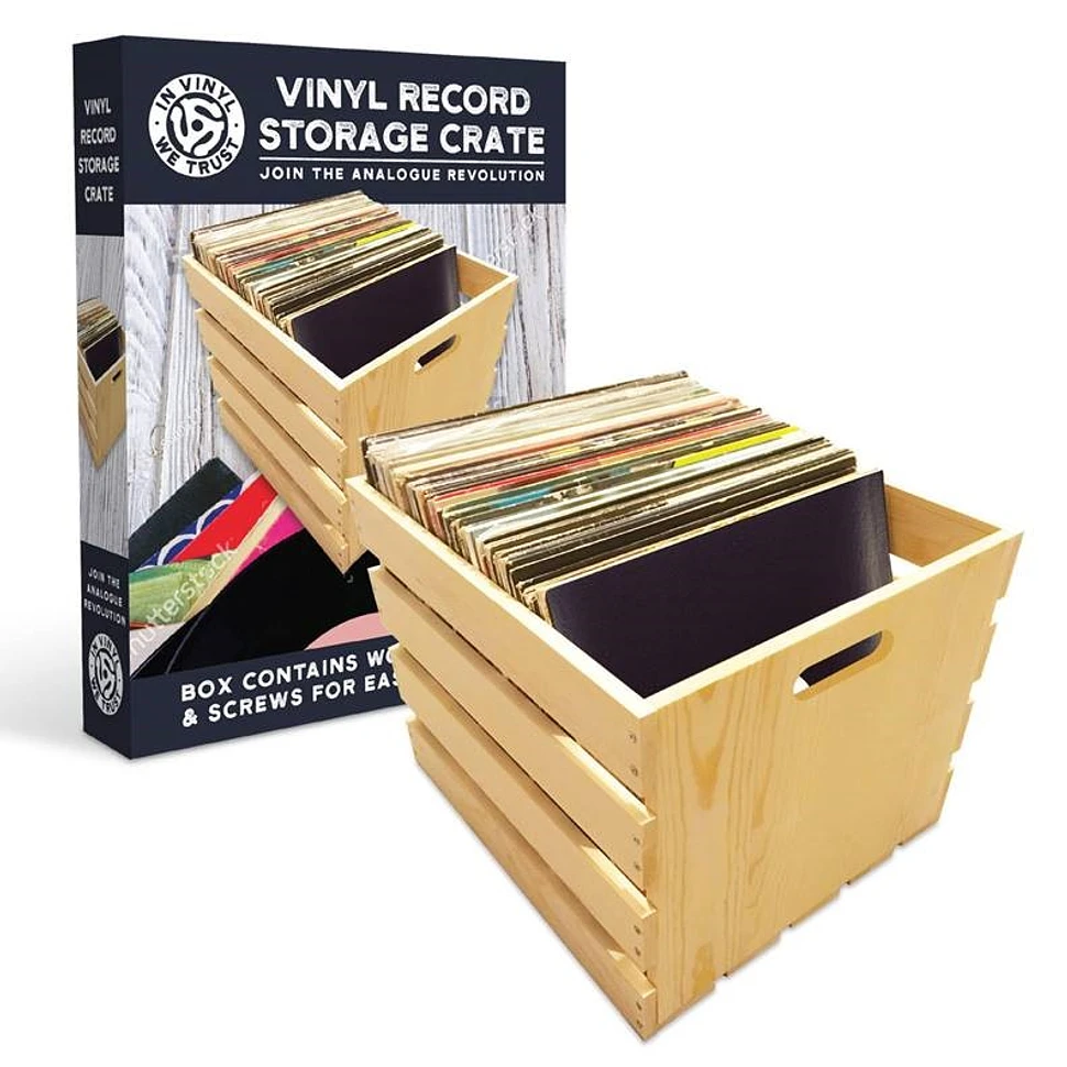 In Vinyl We Trust - Vinyl Record Storage Crate (60)
