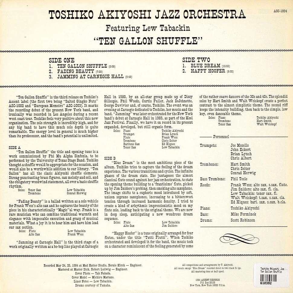 Toshiko Akiyoshi Jazz Orchestra Featuring Lew Tabackin - Ten Gallon Shuffle