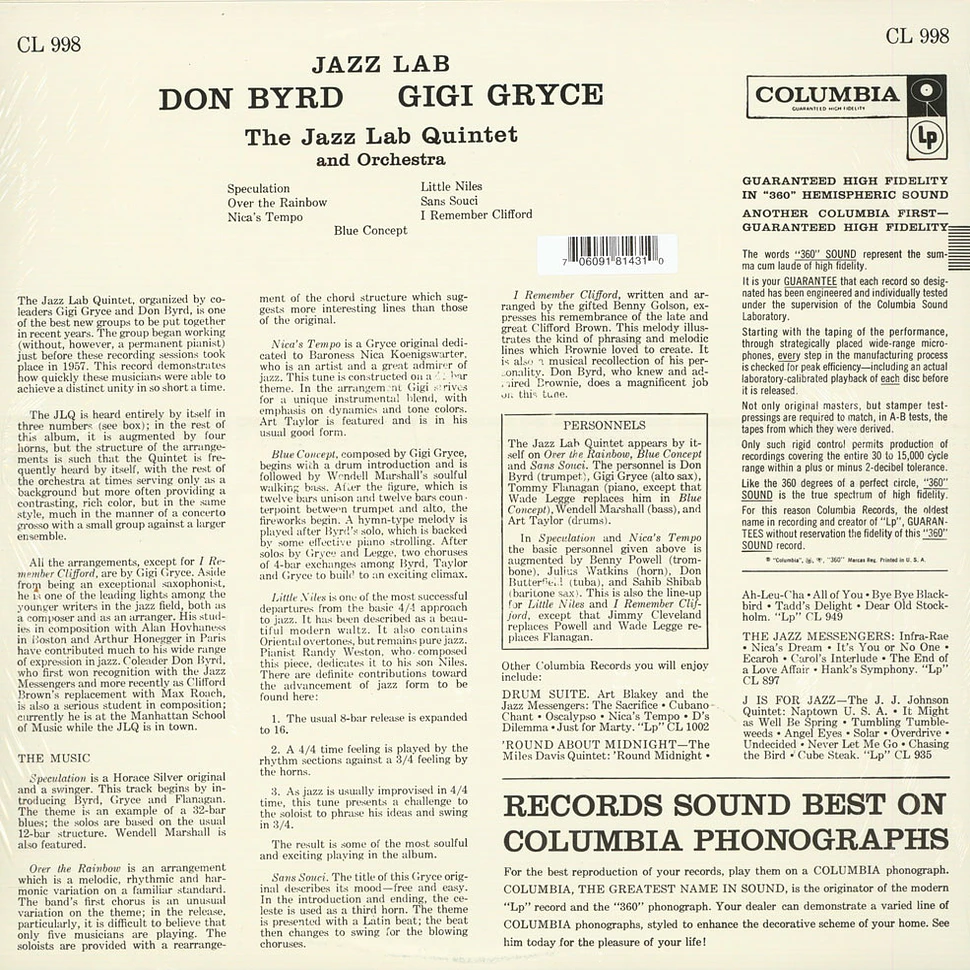 Don Byrd & Gigi Gryce - Jazz Lab