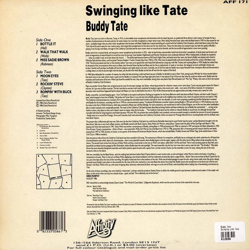 Buddy Tate - Swinging Like Tate