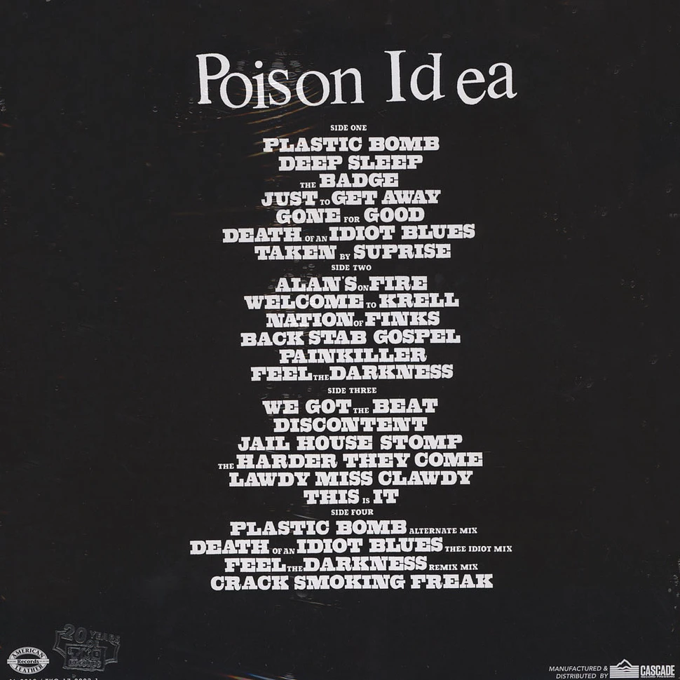 Poison Idea – Feel The Darkness LP レコード | fecd.org.ec