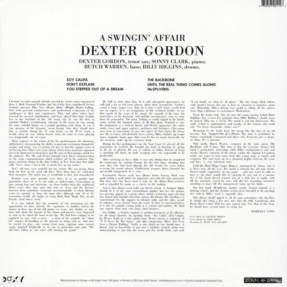 Dexter Gordon - A Swingin' Affair