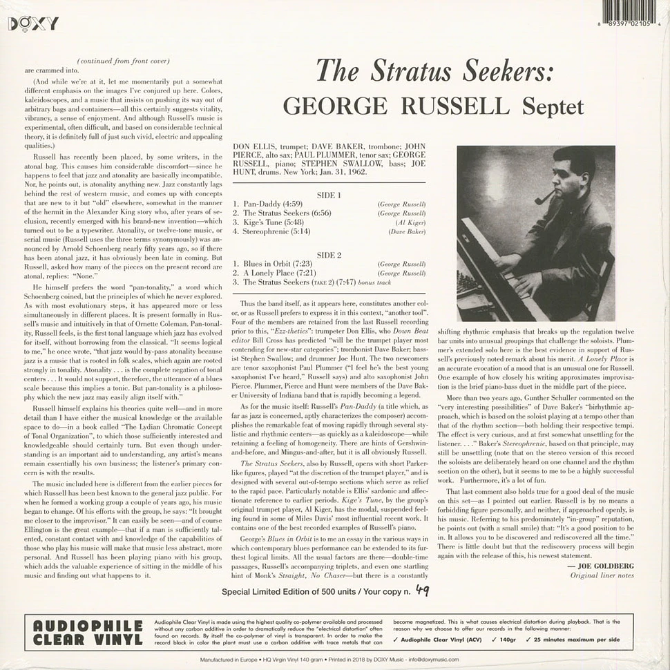 George Russell Septet - The Stratus Seekers Clear Vinyl Edition