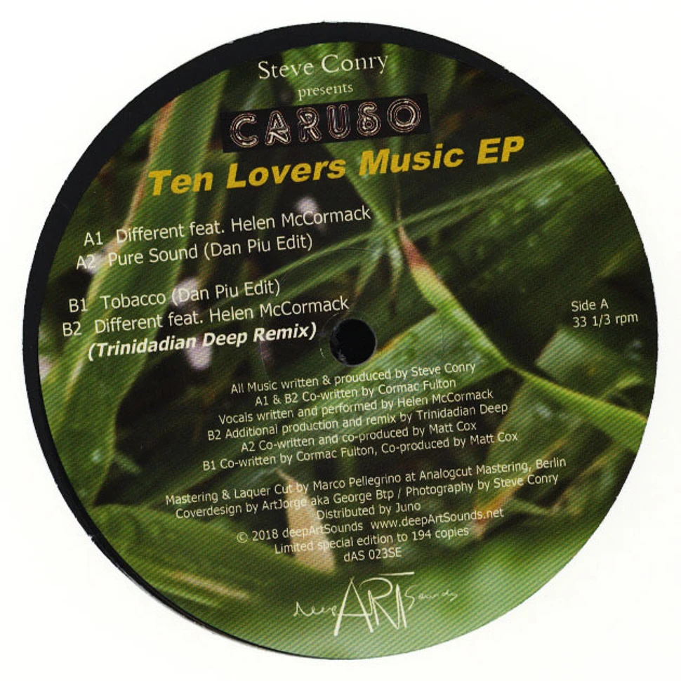 Caruso - Ten Lovers Music EP (Dan Piu, Trinidadian Deep Mixes)