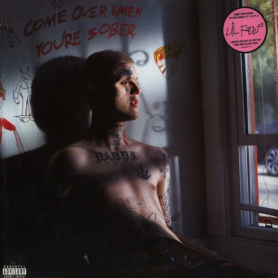 Lil Peep - Come Over When You're Sober Part 1 & Part 2 Black & Pink Vinyl Edition