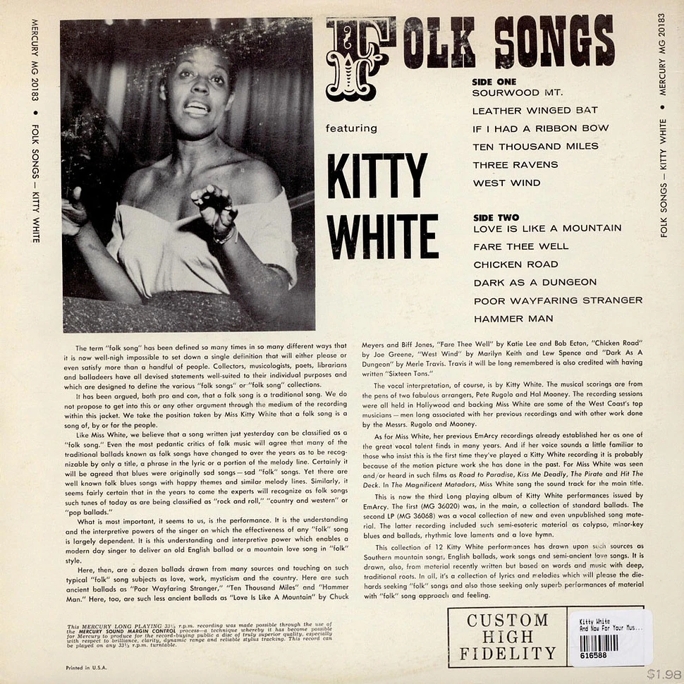 Kitty White - And Now For Your Musical Enjoyment