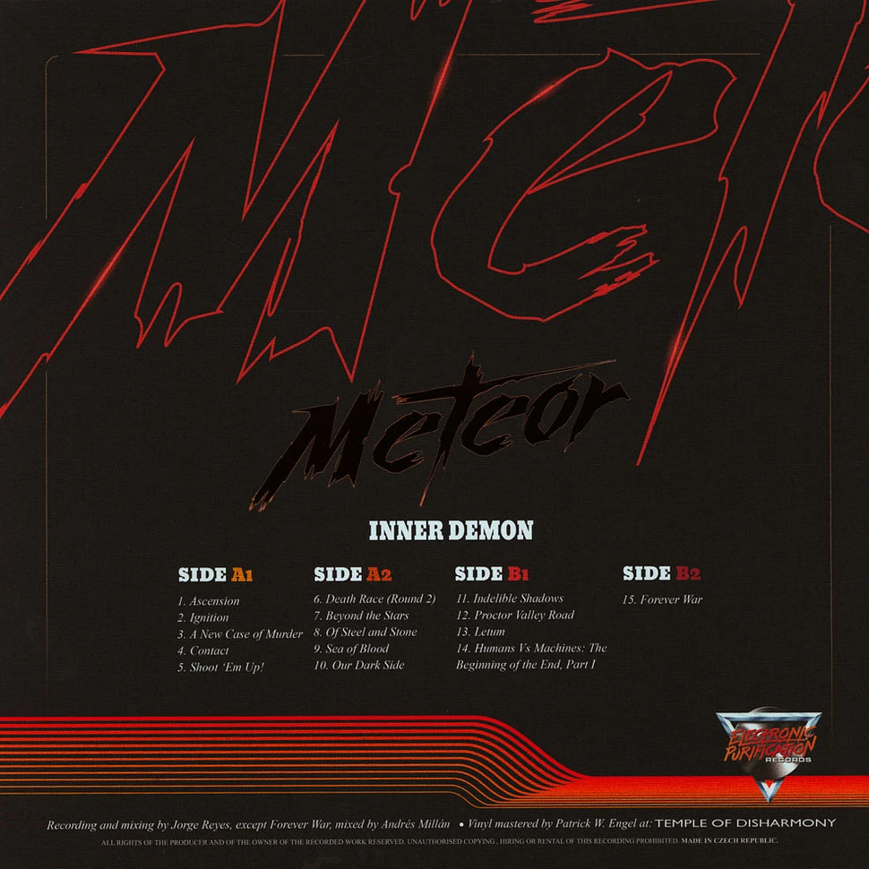 Meteor - Inner Demon Orange & Yellow Swirl Effect Colored Vinyl Edition