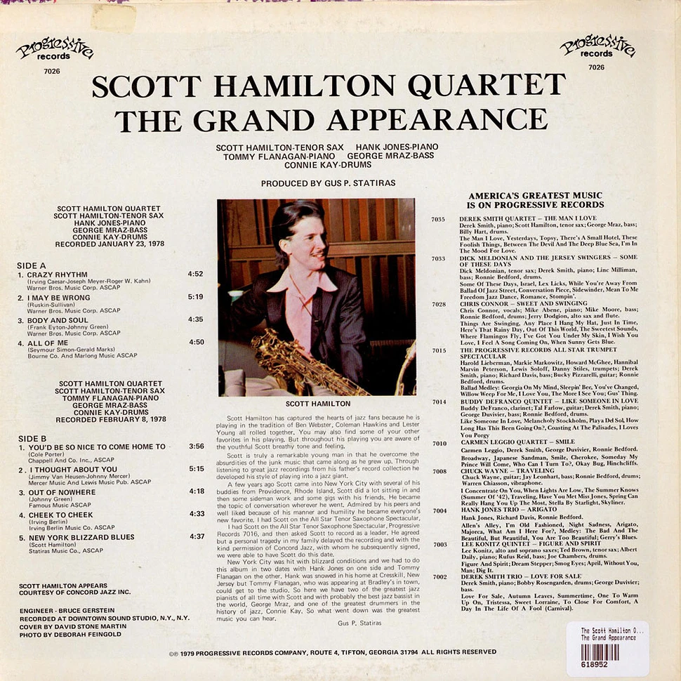 The Scott Hamilton Quartet - The Grand Appearance