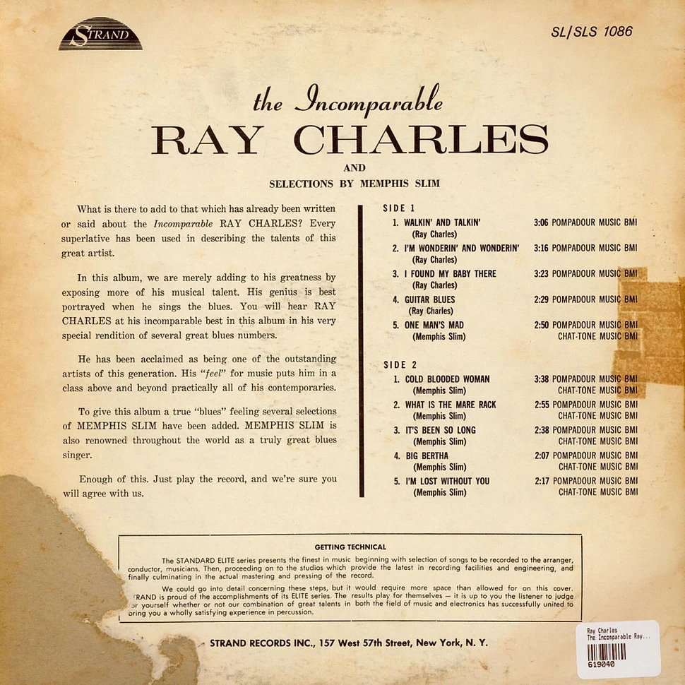 Ray Charles - The Incomparable Ray Charles