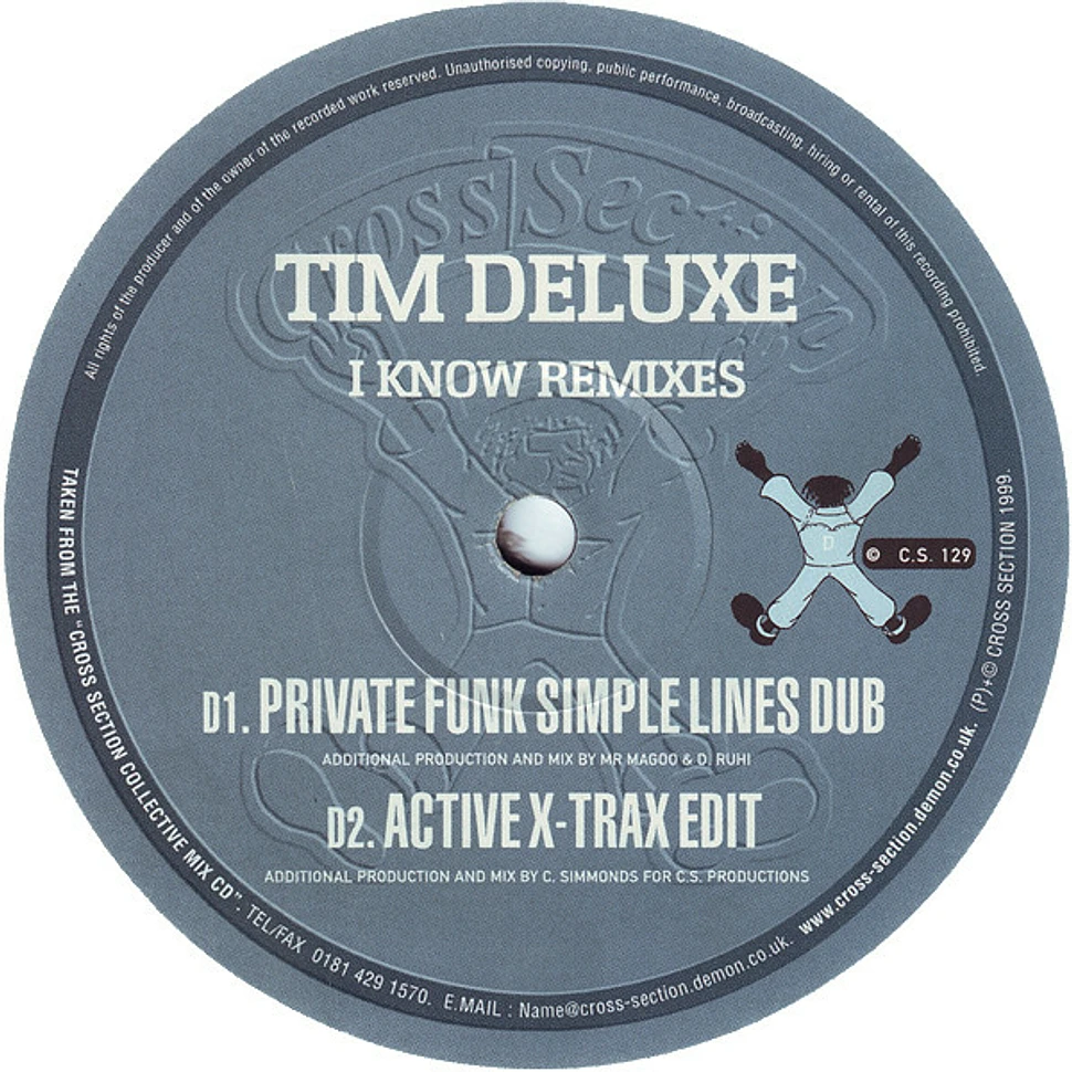 Tim Deluxe - I Know Remixes