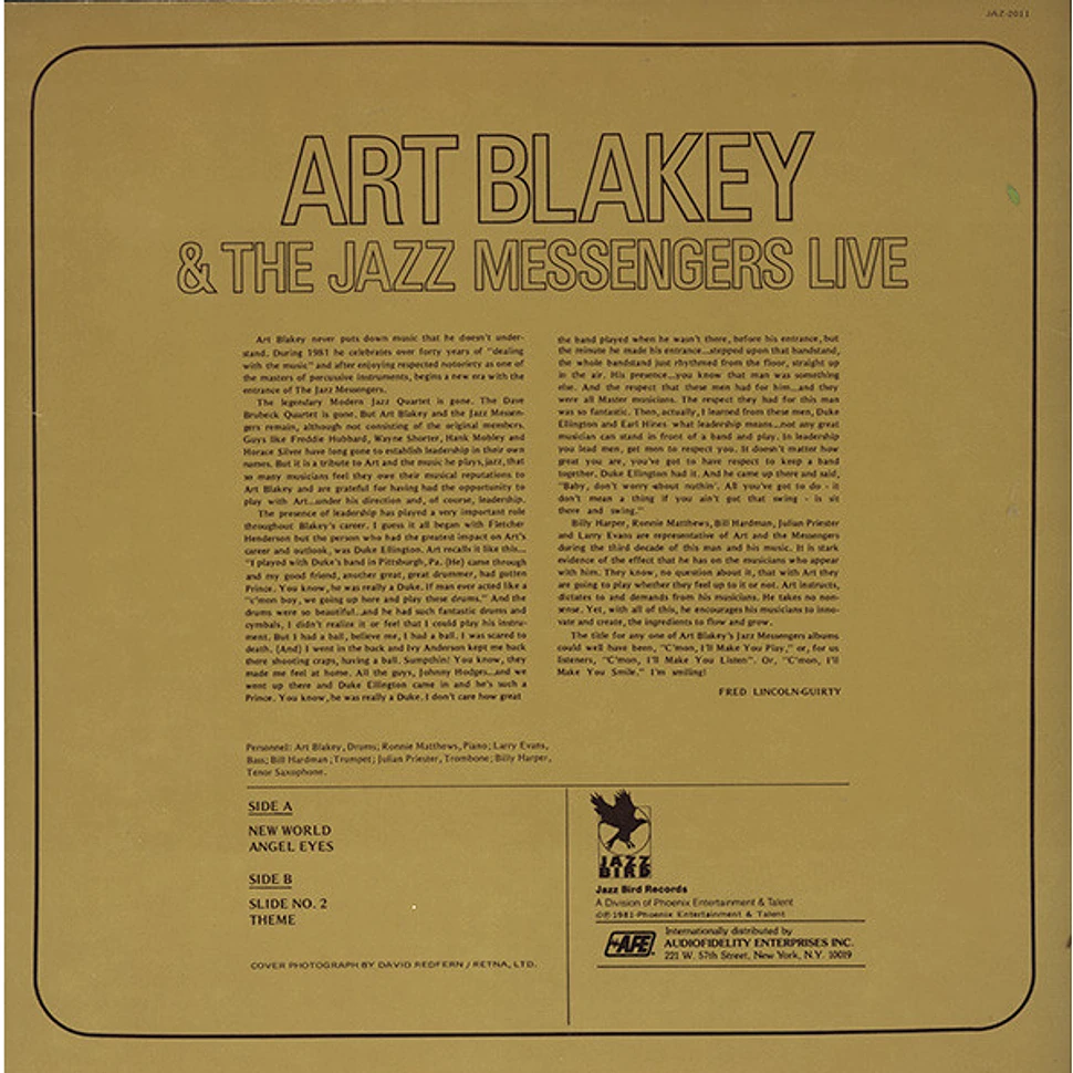 Art Blakey & The Jazz Messengers - Live