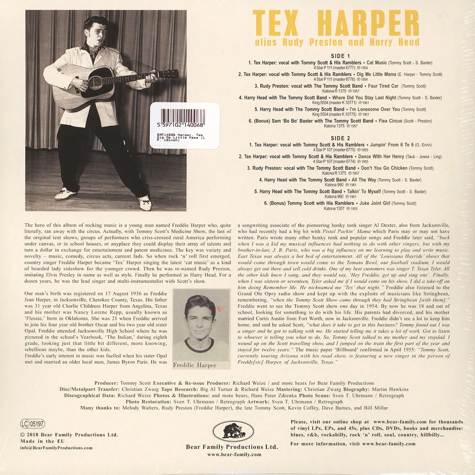 Tex Harper (Rudy Preston) & Harry Head - Dig Me Little Mama