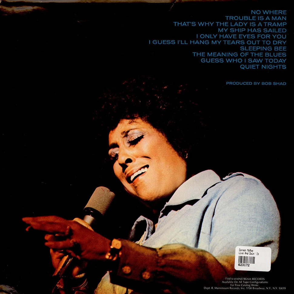 Carmen McRae - Live And Doin' It