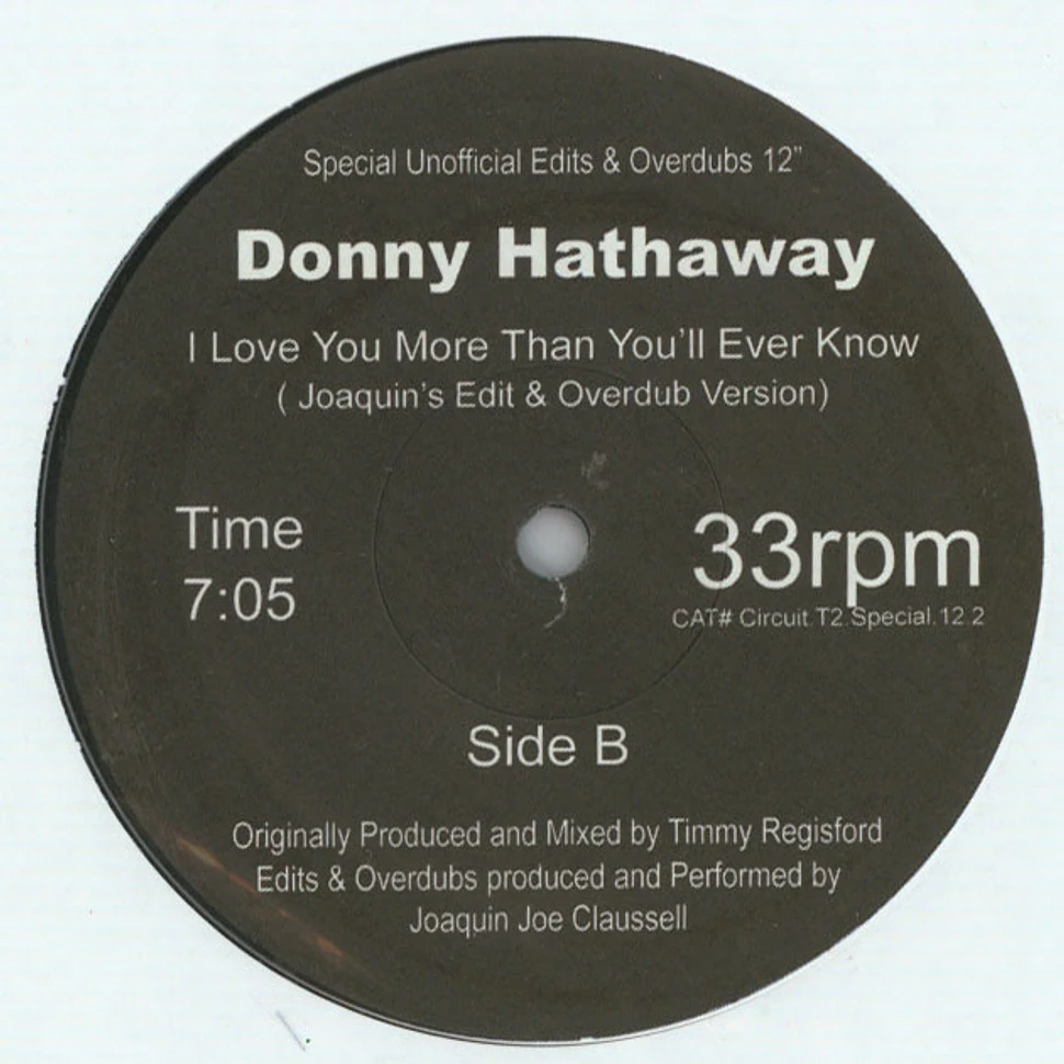 Donny Hathaway - I Love You More Than You'll Ever Know (Timmy Regisford & Joaquin Joe Claussell Unofficial Edits & Overdubs)