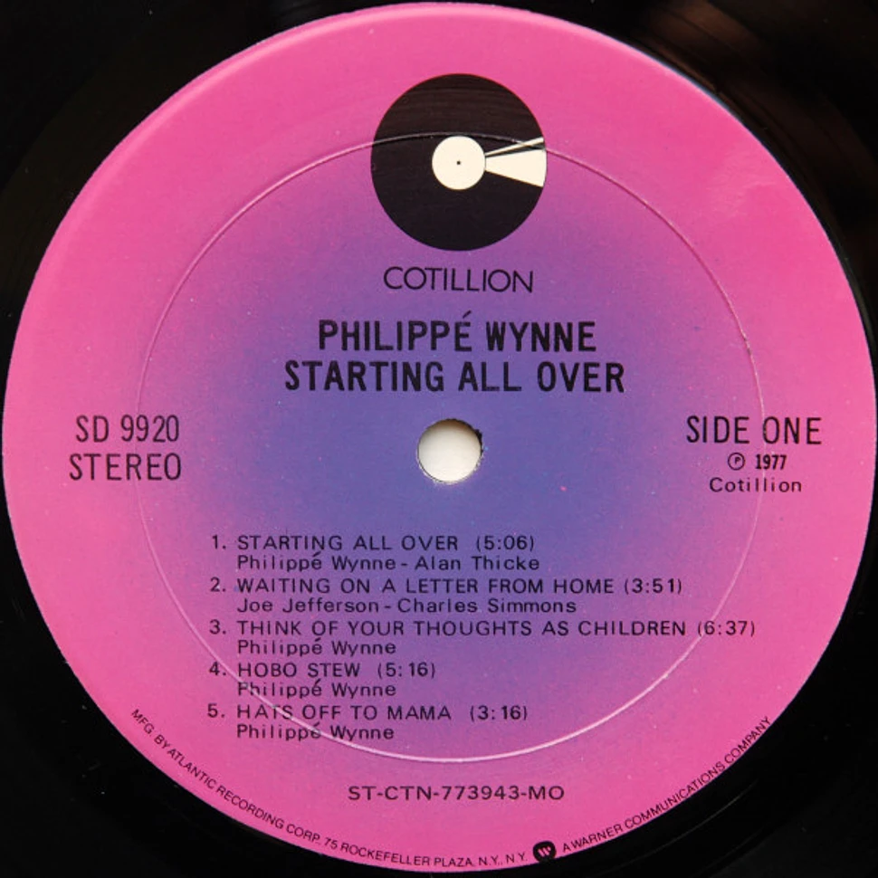 Philippe Wynne - Starting All Over