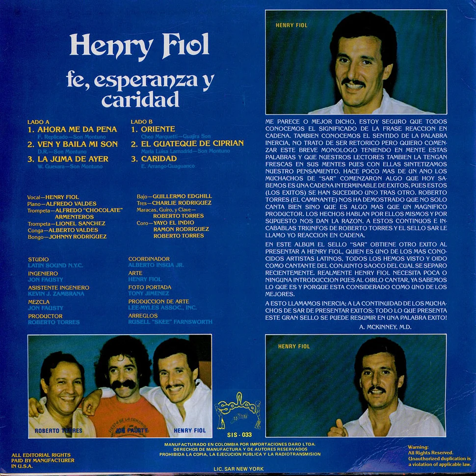 Henry Fiol - Fe, Esperanza Y Caridad
