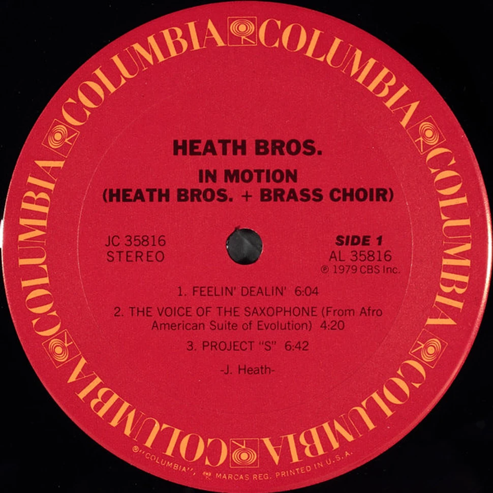 The Heath Brothers Plus Brass Choir Featuring Stanley Cowell - In Motion