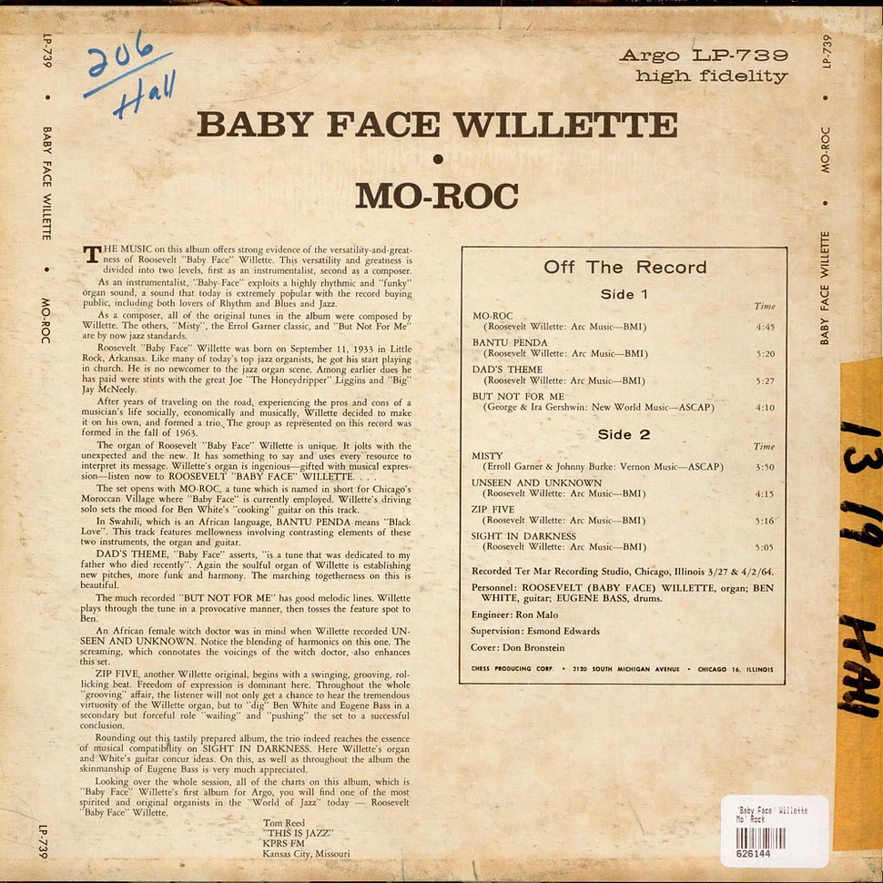 'Baby Face' Willette - Mo' Rock