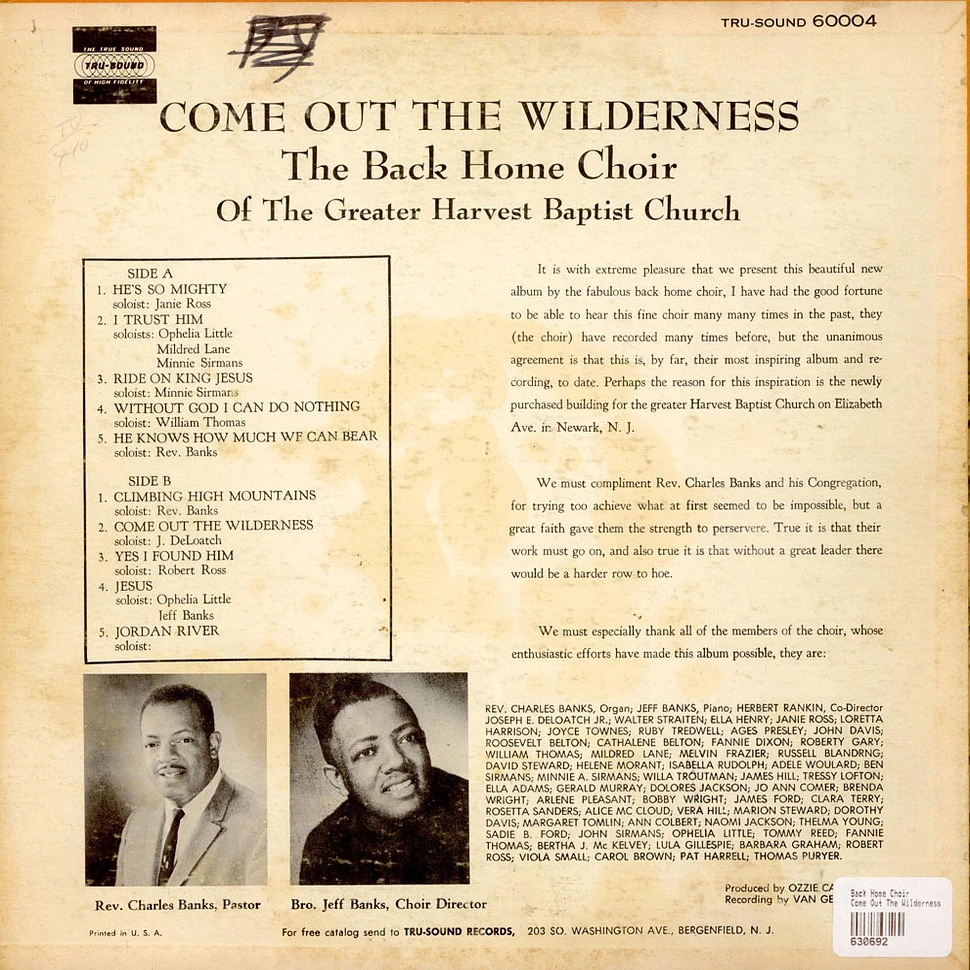 Back Home Choir - Come Out The Wilderness