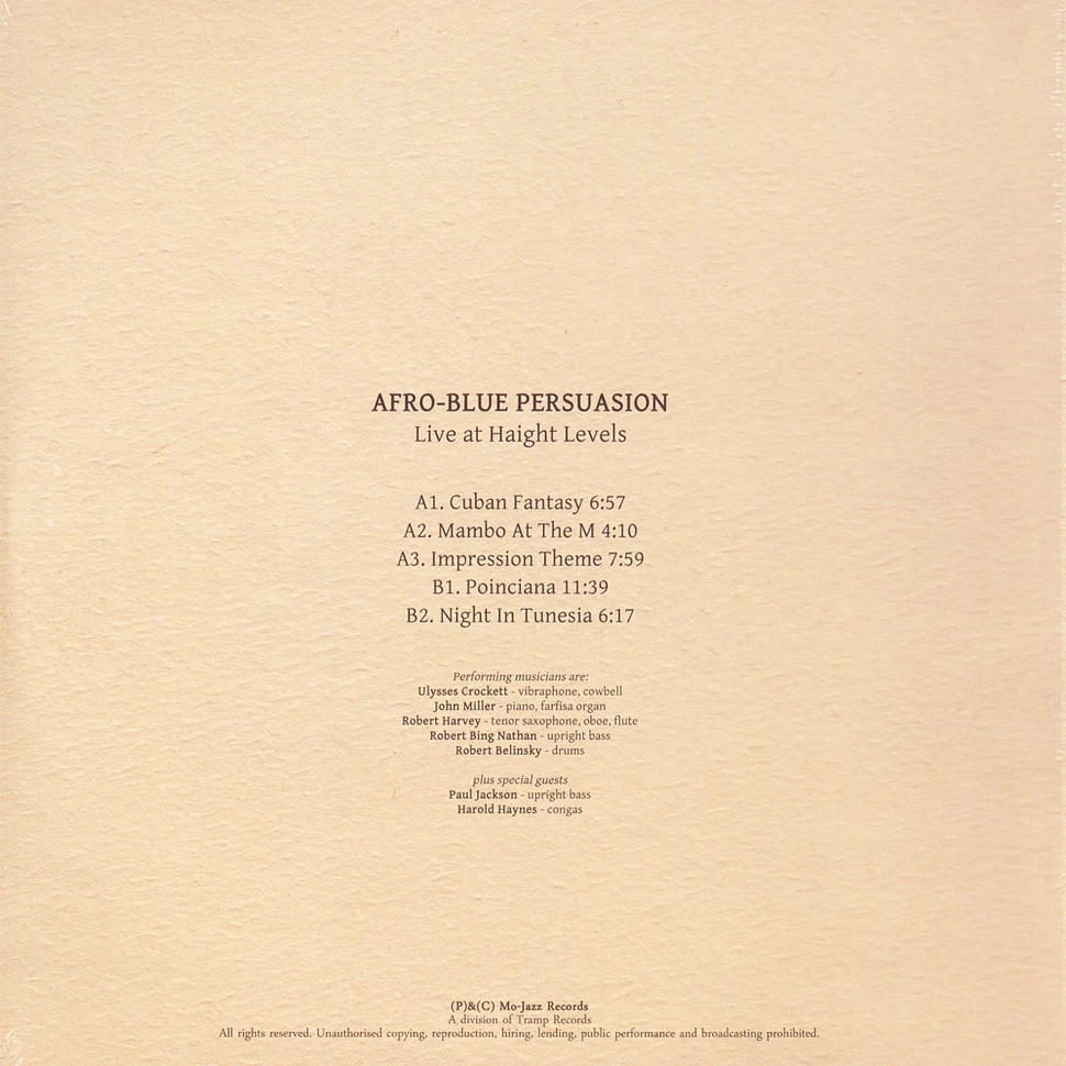 Afro Blue Persuasion - Live At Haight Levels Volume 2