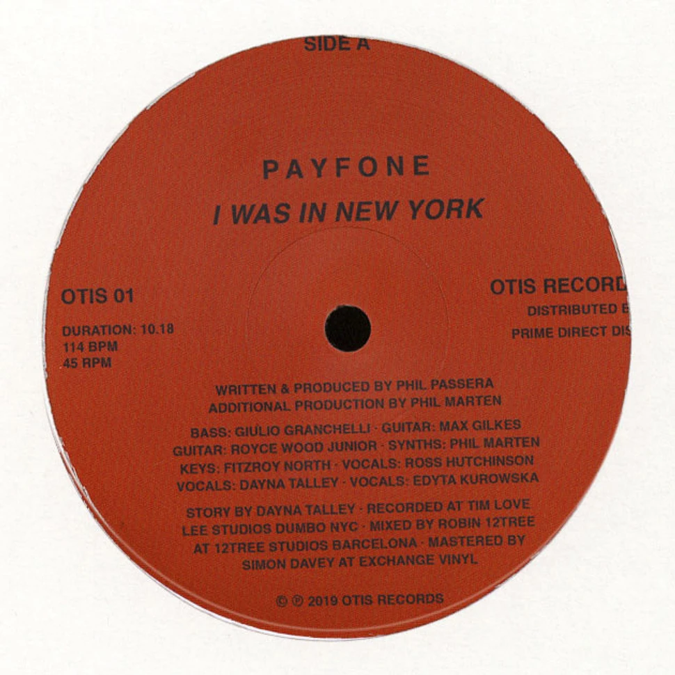 Payfone - I Was In New York / A Prayer For Maya Angelou