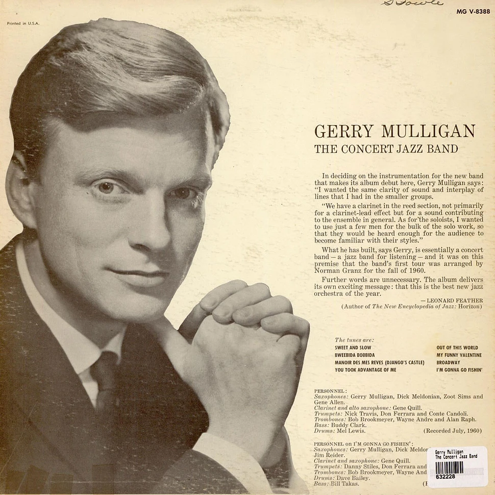 Gerry Mulligan - The Concert Jazz Band