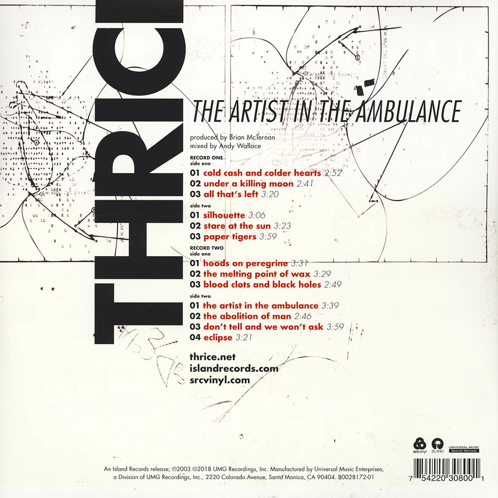 Thrice - The Artist In The Ambulance Clear Vinyl Edition