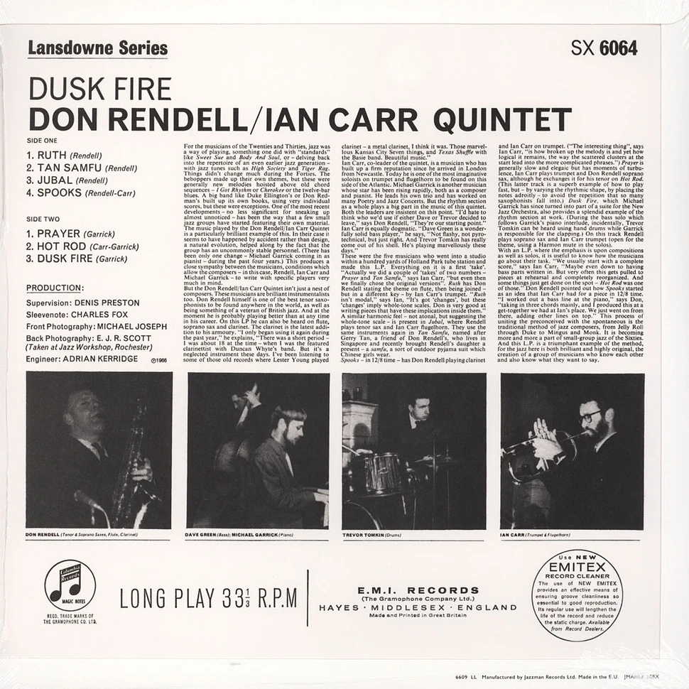 Don Rendell & Ian Carr Quintet, The - Dusk Fire