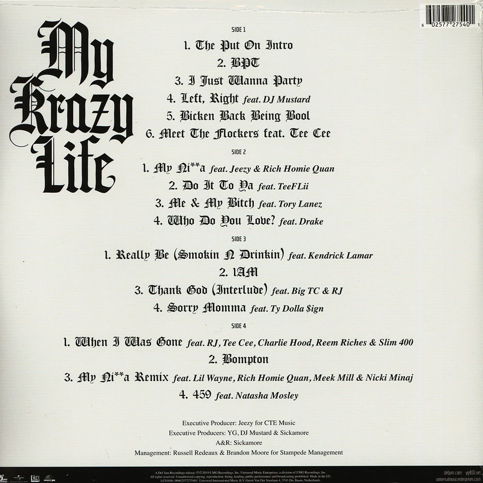 YG - My Krazy Life Limited Edition