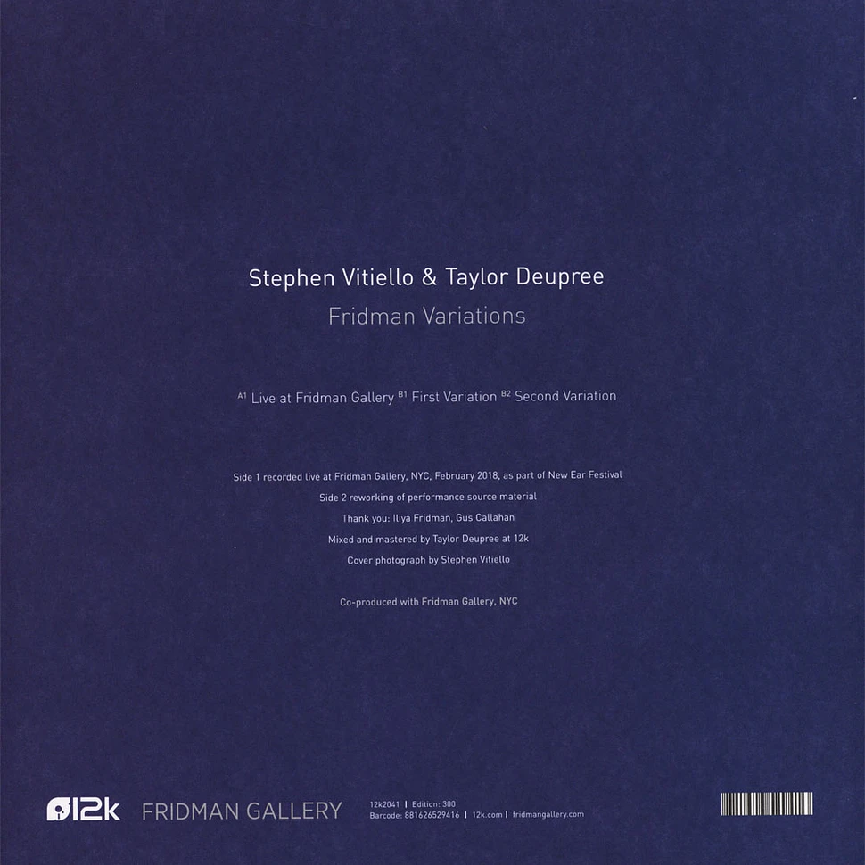 Stephen Vitiello & Taylor Deupree - Fridman Variations