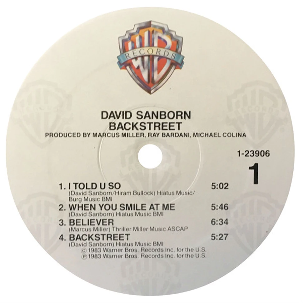 David Sanborn - Backstreet