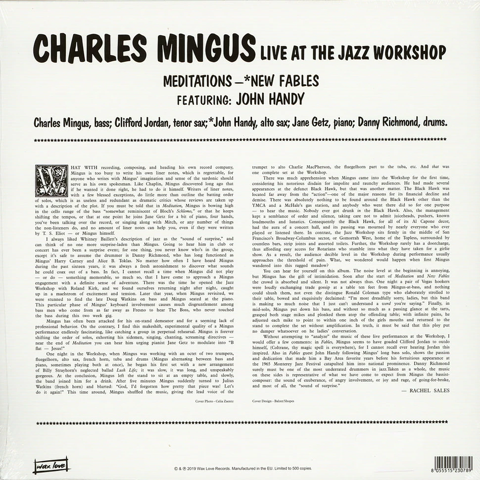 Charles Mingus - Right Now: Live At The Jazz Workshop