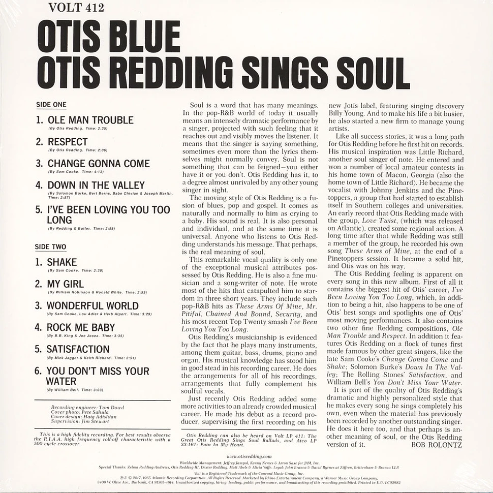 Otis Redding - Otis Blue: Otis Redding Sings Soul Mono Version