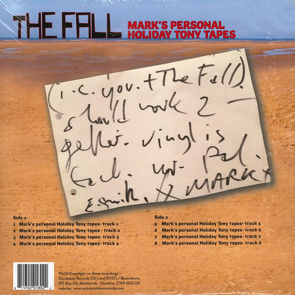 The Fall - Mark E Smith's Personal Holiday Tony Tapes