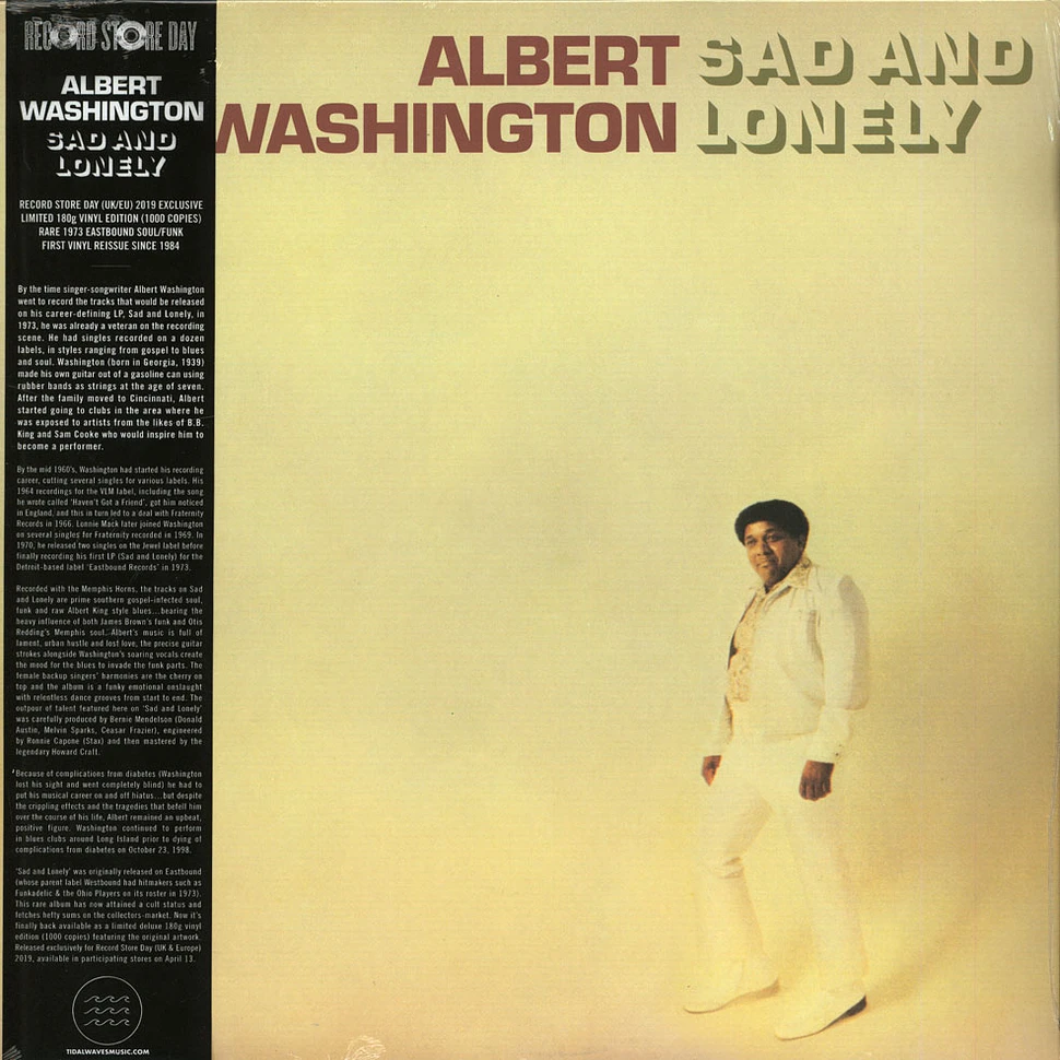 Albert Washington - Sad And Lonely Record Store Day 2019 Edition