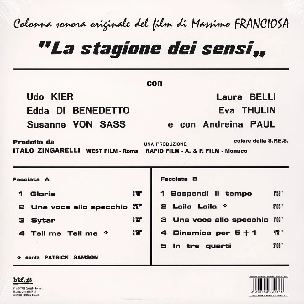 Ennio Morricone - OST La Stagione Dei Sensi Record Store Day 2019 Edition