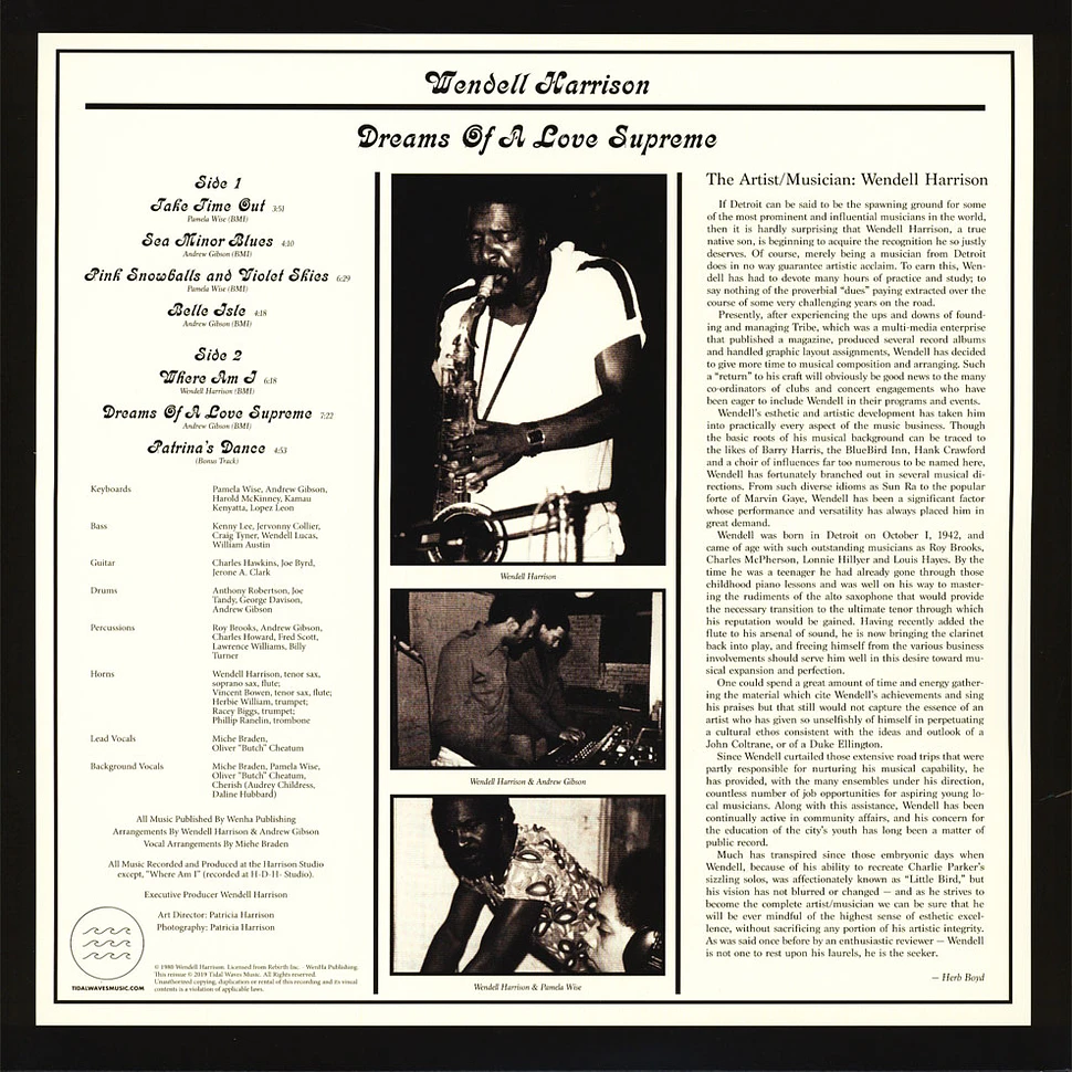 Wendell Harrison - Dreams Of A Love Supreme HHV Exclusive White Vinyl Edition