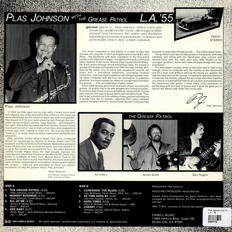 Plas Johnson With The Grease Patrol - L.A. '55