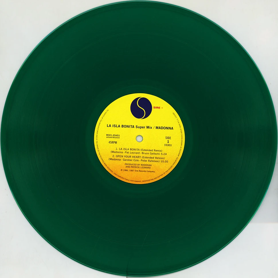 Madonna - La Isla Bonita - Super Mix Green Vinyl Record Store Day 2019 Edition