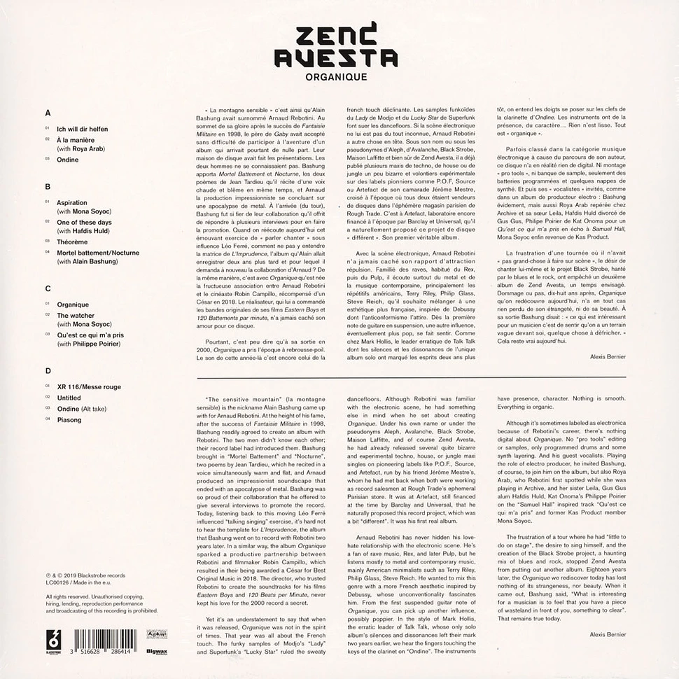 Zend Avesta - Organique Record Store Day 2019 Edition