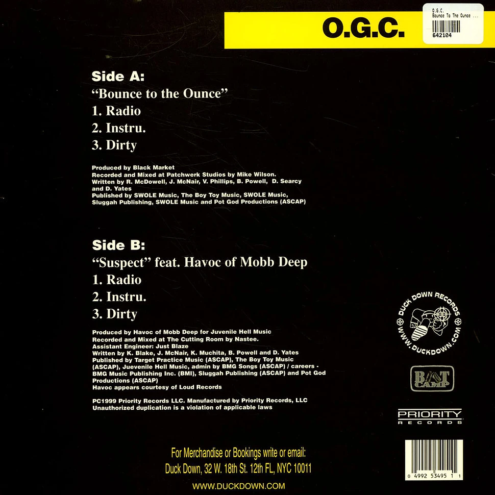 O.G.C. - Bounce To The Ounce / Suspect